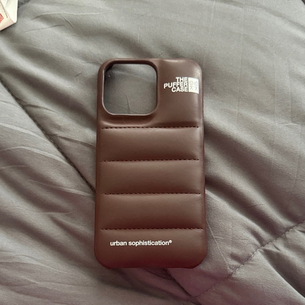 Urban Sophistication Brown Puffer Phone Case